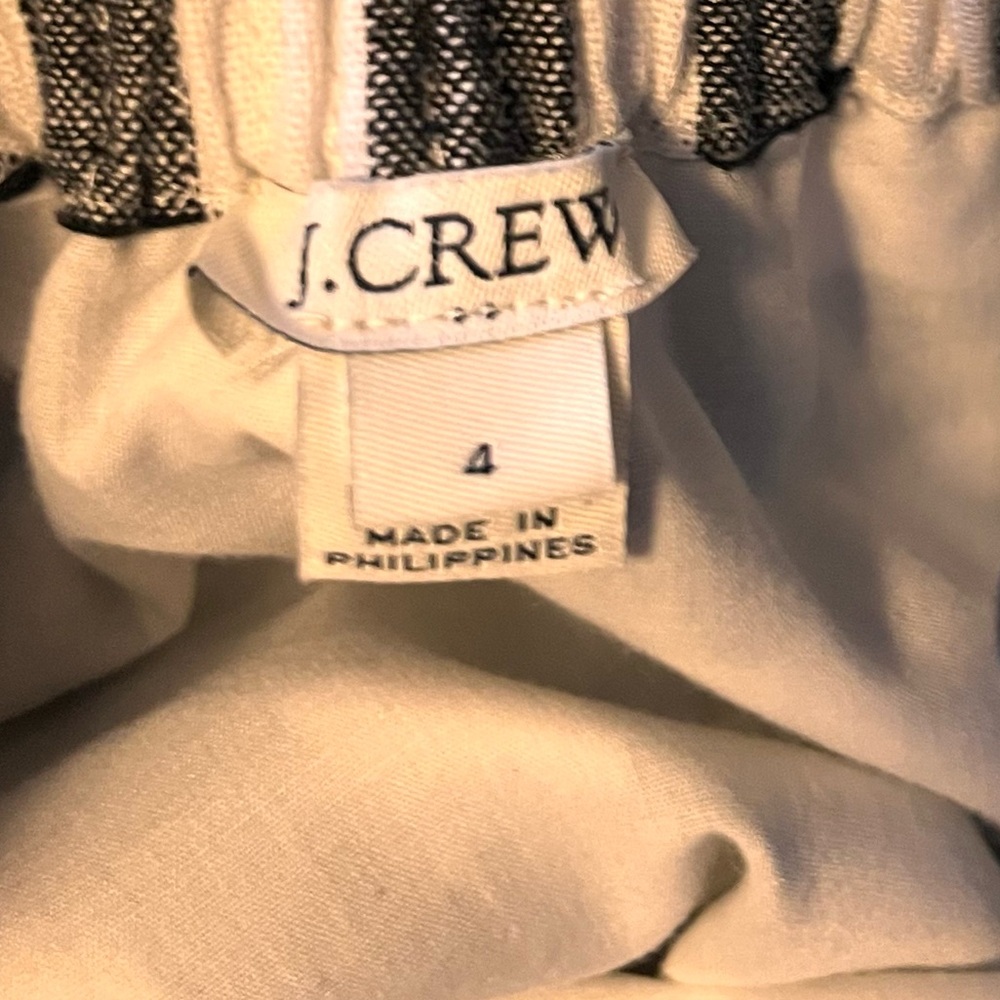 J. Crew Black & White Plaid Gingham High Waist Scallop Hem Skirt Pockets - Picture 14 of 14